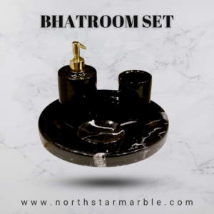 Black Marble Bathroom Set