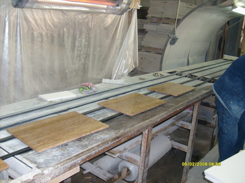 Marble tile selection and crating