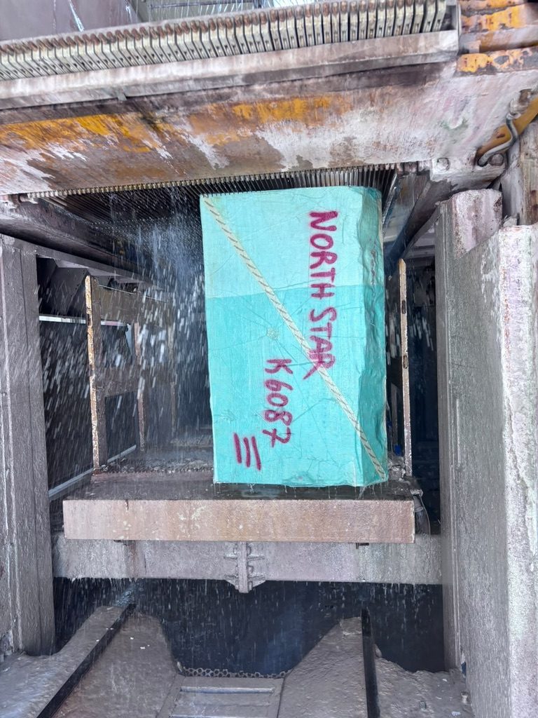 North Star Marble block in the gangsaw