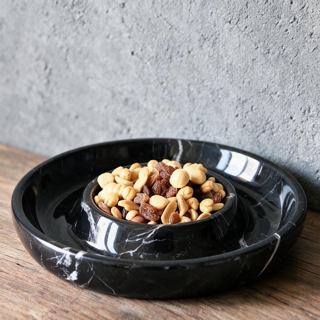 Alexander Black marble nut bowl