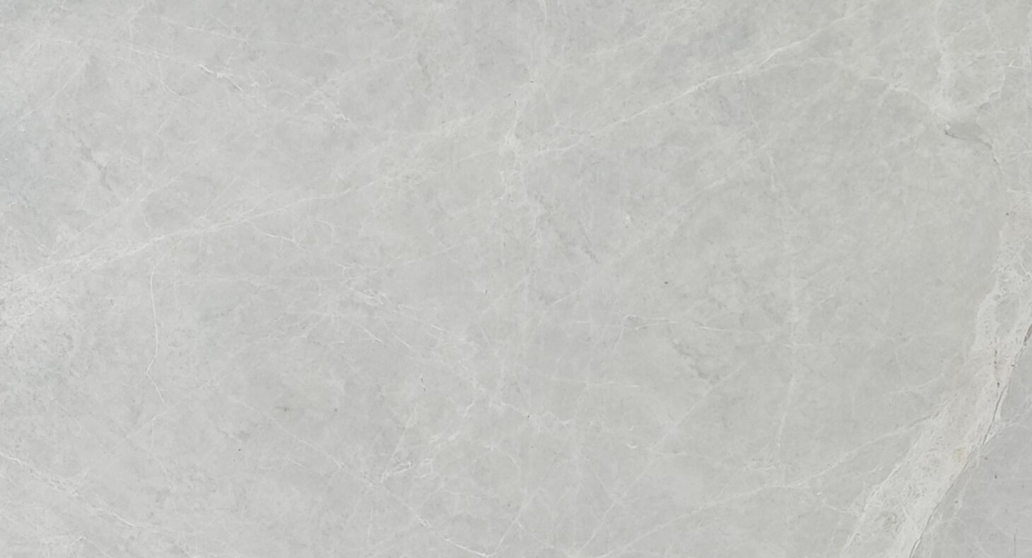 Vanilla Ice Turkish marble slab surface, ice-white tone with spider veining